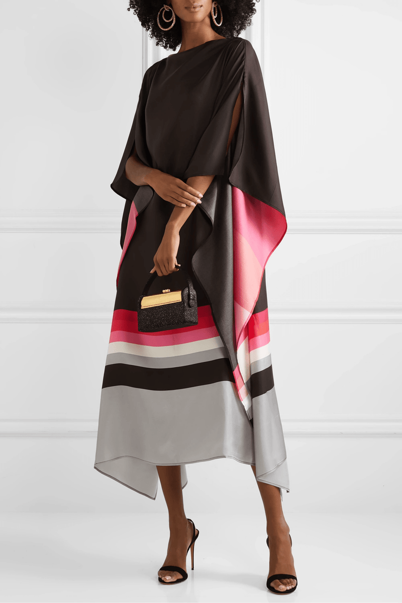 Evening Satin Silk Kaftan Dress - Navvi.in