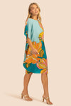 Floral Printed Short Kaftan Dress - Navvi.in