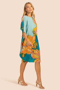 Floral Printed Short Kaftan Dress - Navvi.in