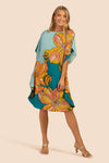 Floral Printed Short Kaftan Dress - Navvi.in
