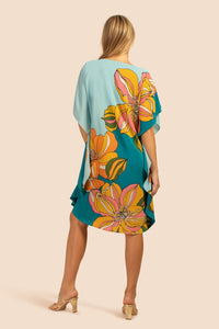 Floral Printed Short Kaftan Dress - Navvi.in