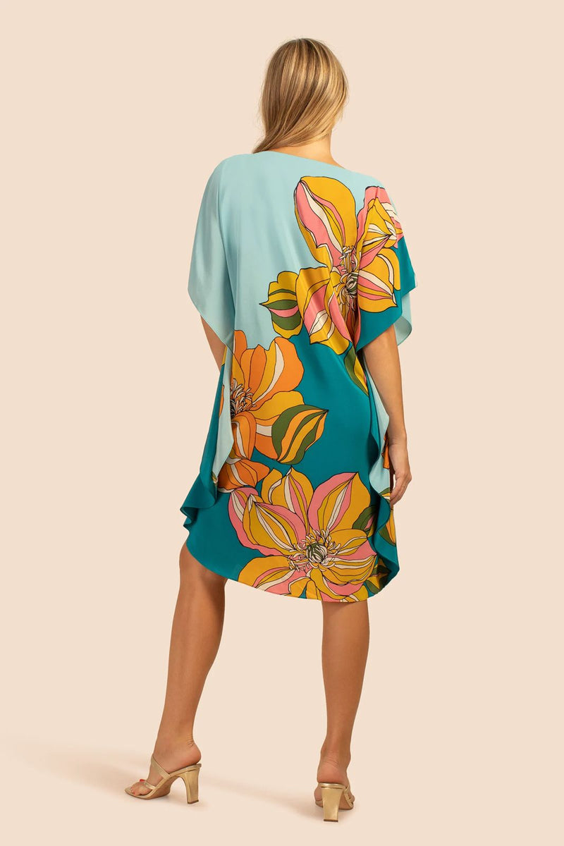 Floral Printed Short Kaftan Dress - Navvi.in