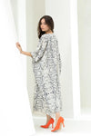 Front Slit Printed Kaftan Dress - Navvi.in