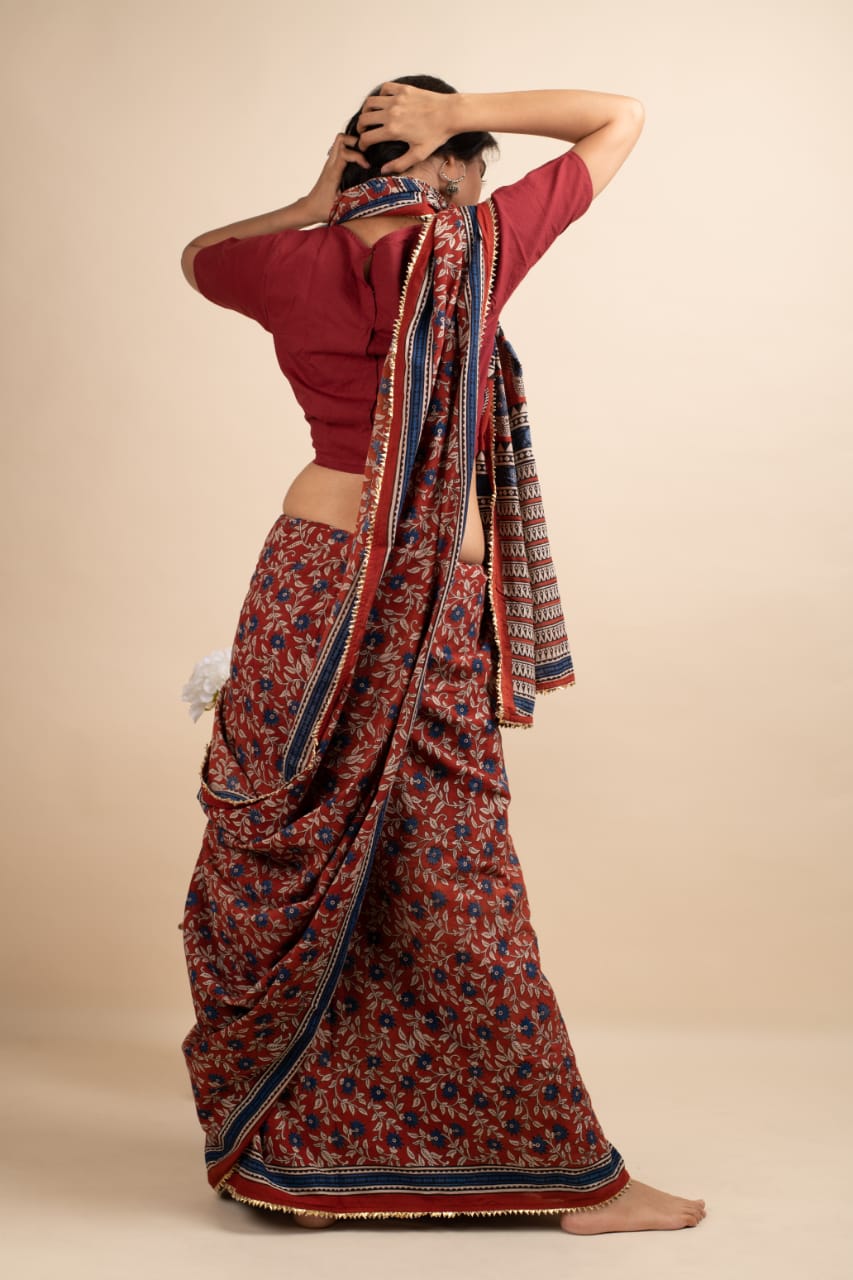 Frozen Flower Saree - Navvi.in