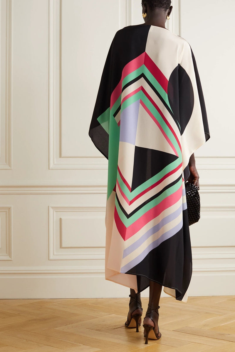 Geometric Kaftan Dress - Navvi.in