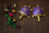 Dhokra Tortoise Table Top Set- Purple - Navvi Lifestyle