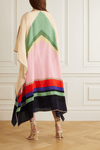 Lotus Silk Crepe Kaftan Dress - Navvi.in