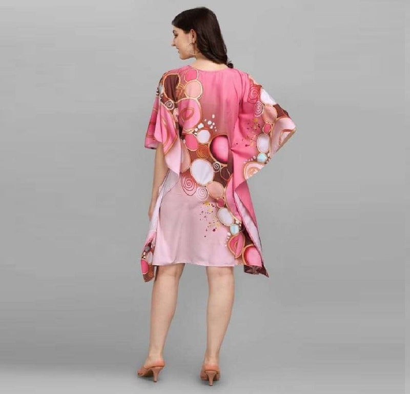 Marble Print Kaftan Dress - Navvi.in
