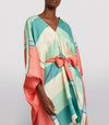 Modern Silk Kaftan Dress - Navvi.in