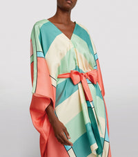 Modern Silk Kaftan Dress - Navvi.in