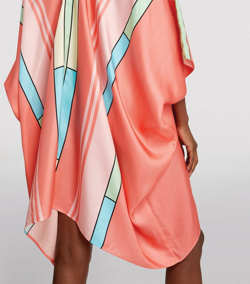 Modern Silk Kaftan Dress - Navvi.in