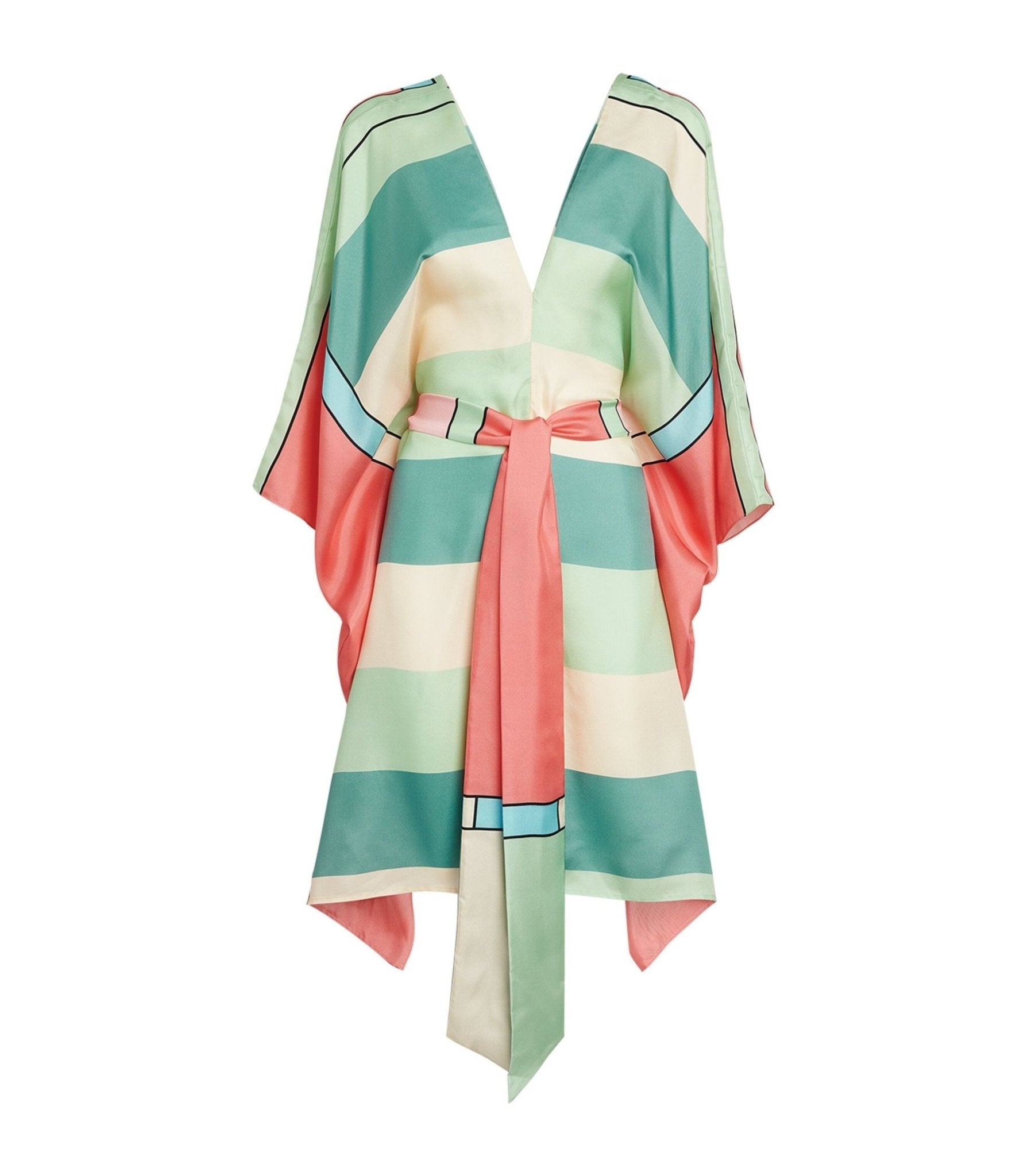 Modern Silk Kaftan Dress - Navvi.in