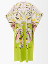 Moss Green Kaftan Dress - Navvi.in