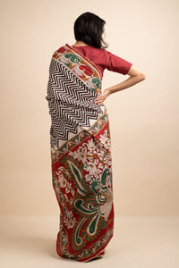 Multicolor Sea Saree - Navvi.in