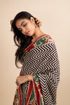 Multicolor Sea Saree - Navvi.in