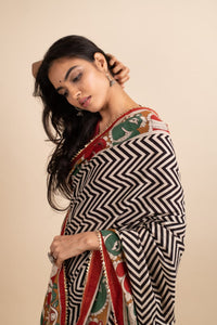 Multicolor Sea Saree - Navvi.in