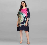 Multicolor Short Kaftan Dress - Navvi.in