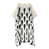 Mushroom Silk Crepe Kaftan Dress - Navvi.in