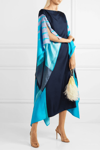 Ocean Breeze Silk Kaftan - Navvi.in