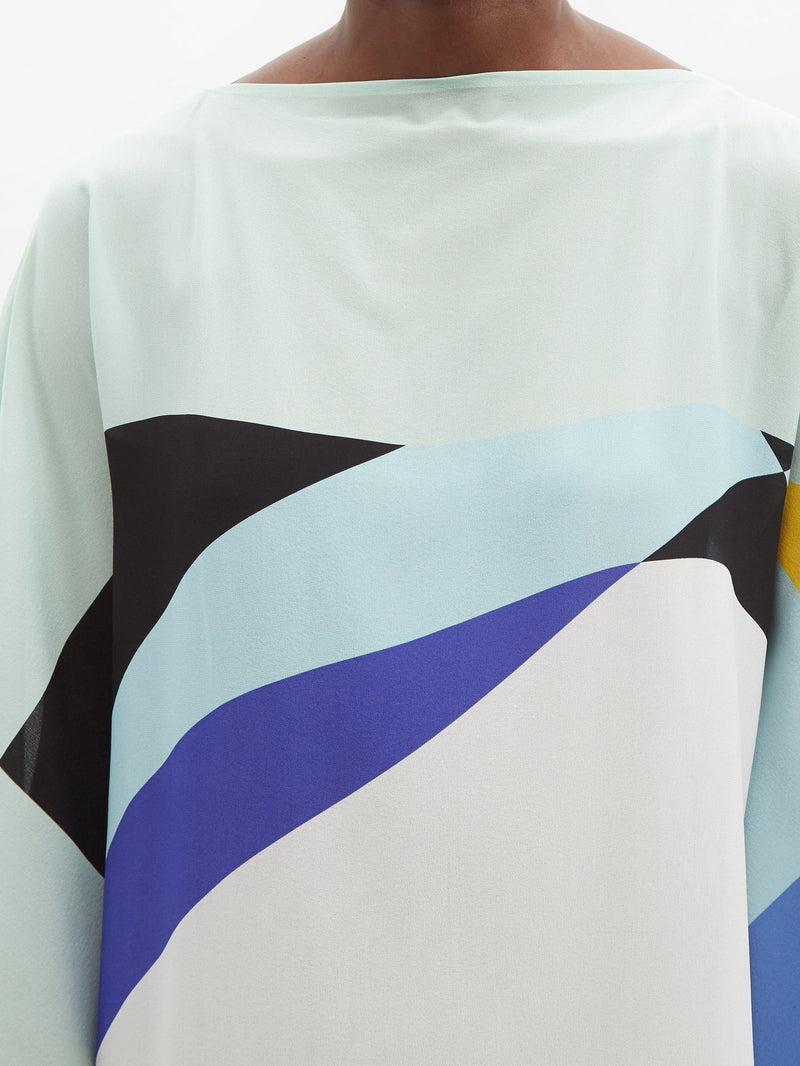 Ocean Hues Gerogette Kaftan - Navvi.in