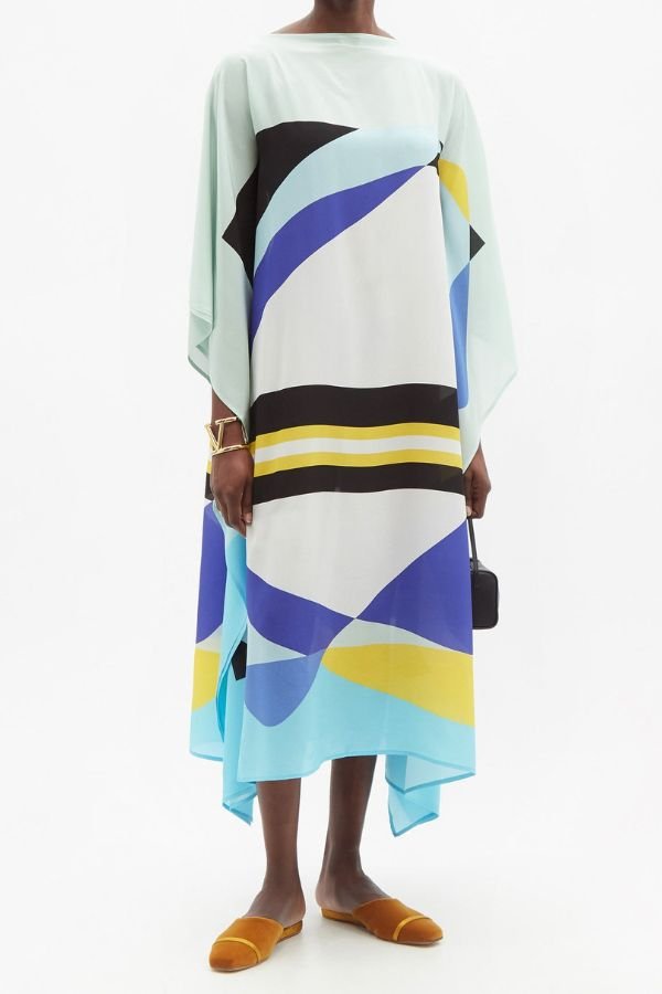 Ocean Hues Gerogette Kaftan - Navvi.in