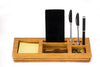 Mango Wood Table Organizer With Post-It Sticky Note - Navvi Lifestyle