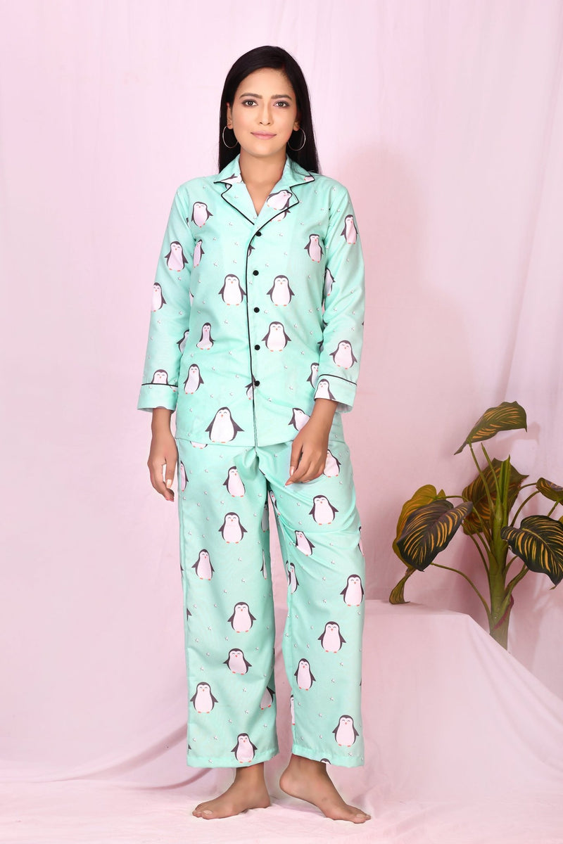 Penguin Cotton Nightwear Set - Navvi.in
