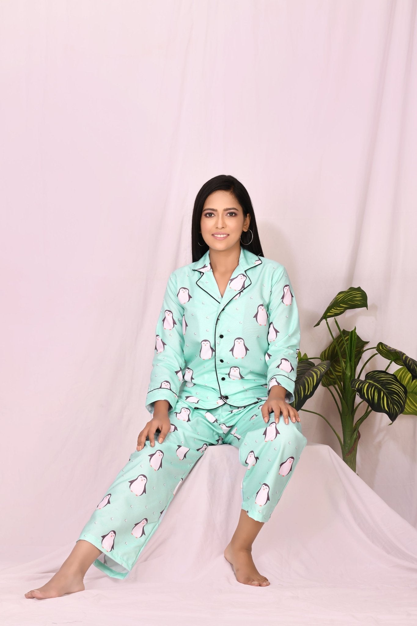Penguin Cotton Nightwear Set - Navvi.in