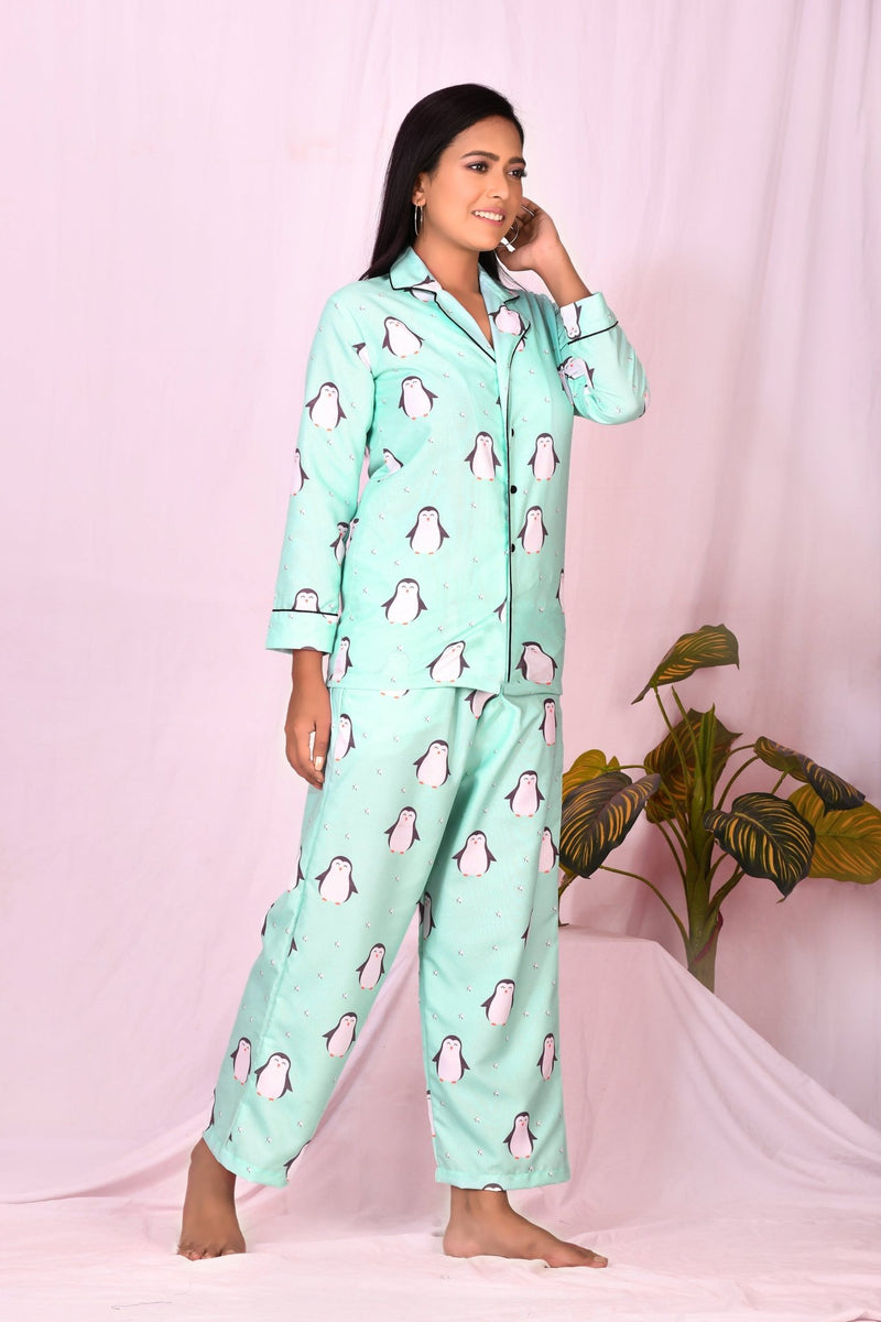Penguin Cotton Nightwear Set - Navvi.in