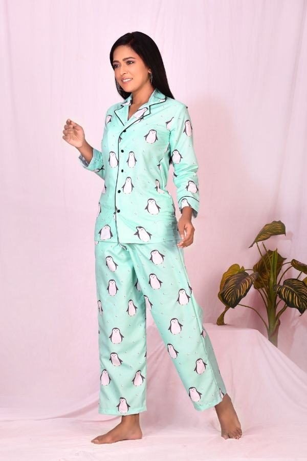 Penguin Cotton Nightwear Set - Navvi.in