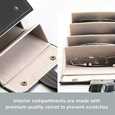 Portable Roll - up Travel Sunglasses Organizer - 5 Slot - Navvi.in