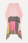 Rose Pink Satin Silk Kaftan Dress - Navvi.in