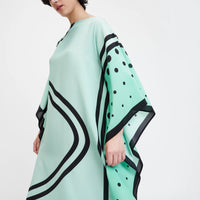 Sea Green Kaftan Dress - Navvi.in