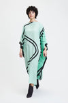 Sea Green Kaftan Dress - Navvi.in