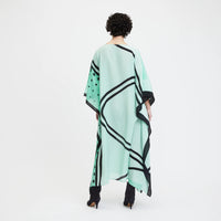 Sea Green Kaftan Dress - Navvi.in