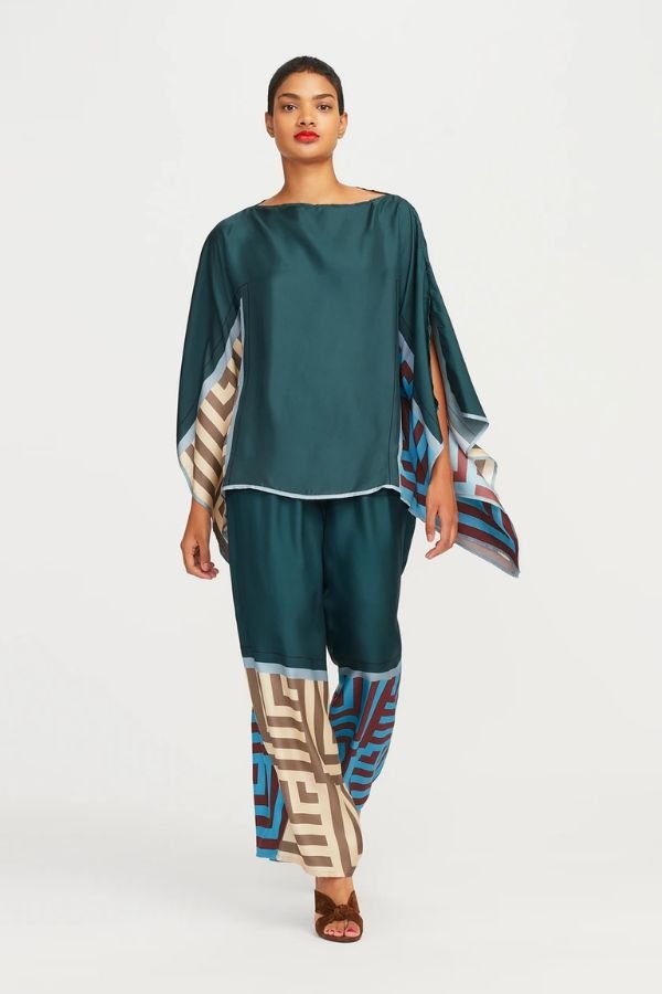 Serenity Satin Silk Co - ord Set - Navvi.in