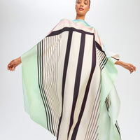 Street Wear Satin Silk Kaftan Dress - Navvi.in