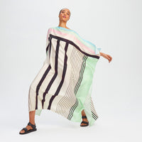 Street Wear Satin Silk Kaftan Dress - Navvi.in