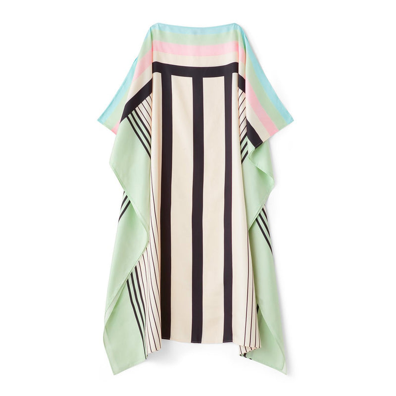 Street Wear Satin Silk Kaftan Dress - Navvi.in