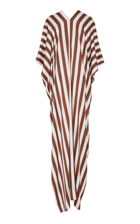 Stripes Slit Kaftan Dress - Navvi.in