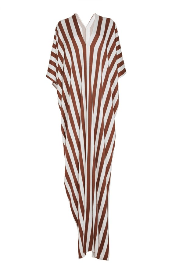 Stripes Slit Kaftan Dress - Navvi.in