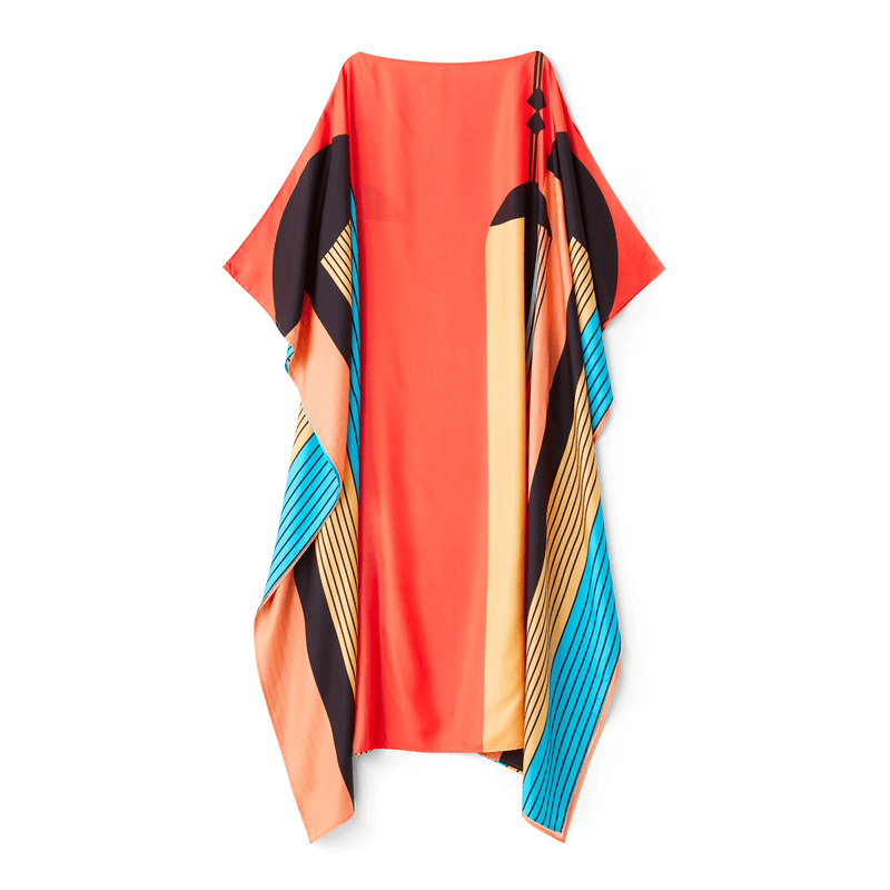 Sunset Soft Silk Kaftan - Navvi.in