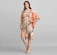 Tie & Dye Short Kaftan Dress - Navvi.in