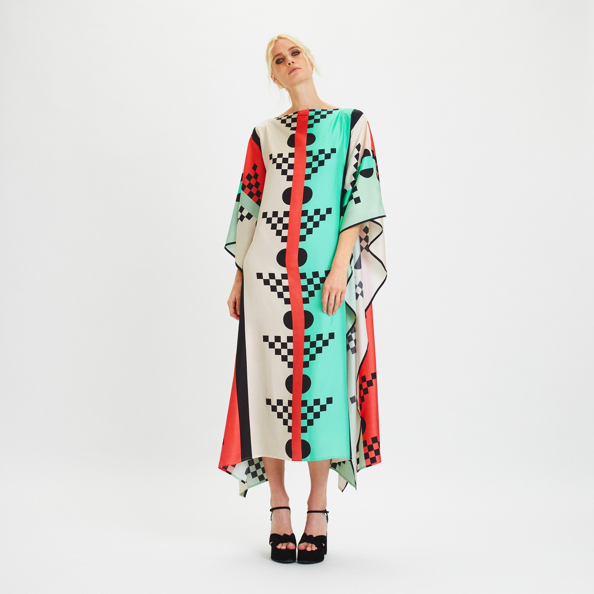 Tribal Paradise Kaftan Dress - Navvi.in