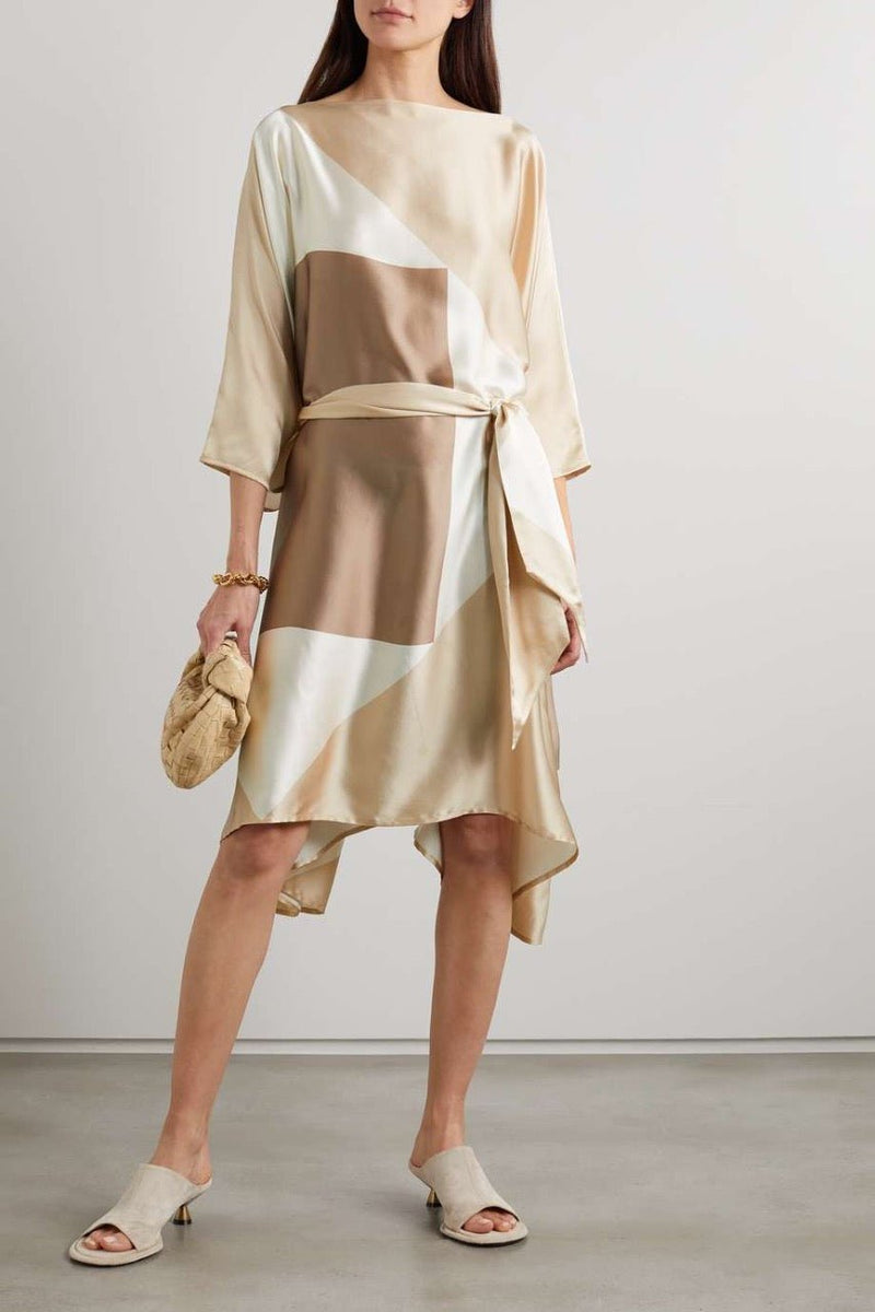 Vintage Satin Silk Kaftan - Navvi.in