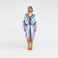 Wilderness Silk Crepe Kaftan Dress - Navvi.in