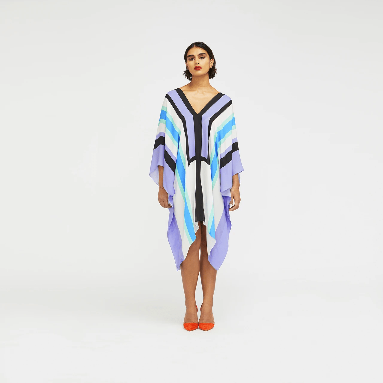Wilderness Silk Crepe Kaftan Dress - Navvi.in