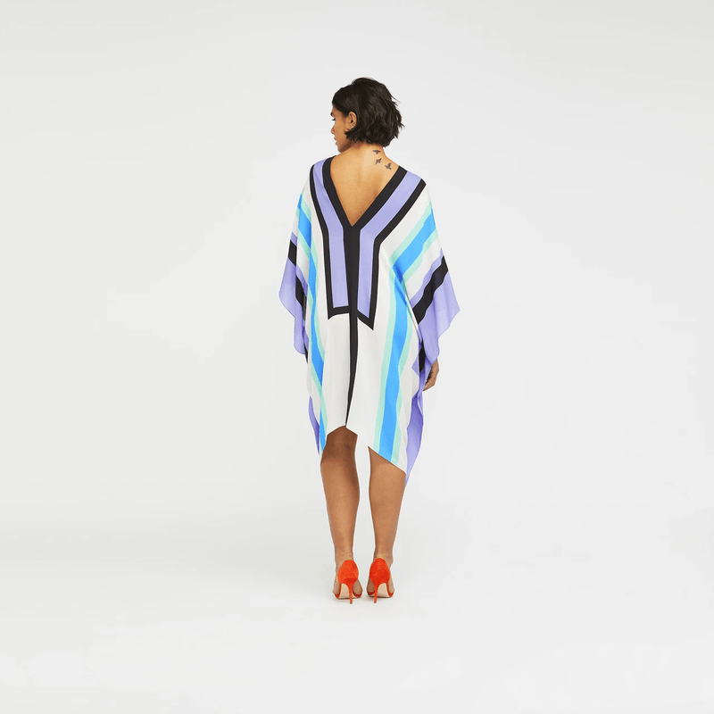 Wilderness Silk Crepe Kaftan Dress - Navvi.in