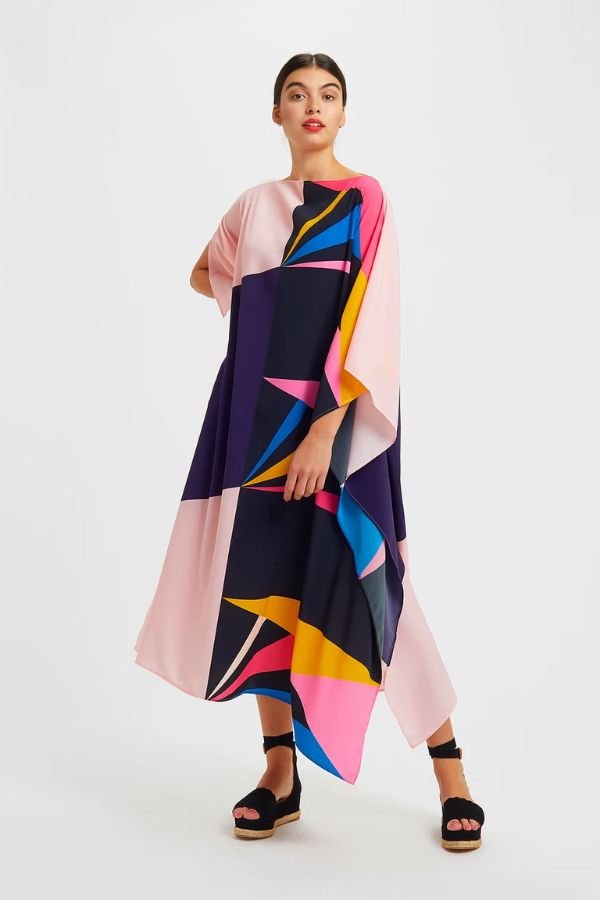 Ying Yang Kaftan Dress - Navvi.in